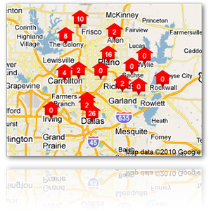 Dallas area map